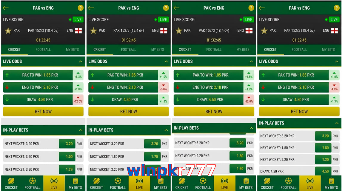 Game list for Winpkr777 bet section